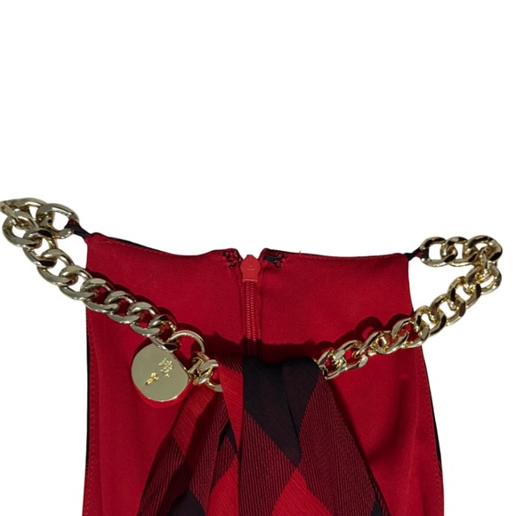 Lauren Ralph Lauren RARE Buffalo Checkered Georgette Halter Gown Dress SZ 12 - Picture 8 of 8